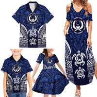 FSM Pohnpei States Family Matching Summer Maxi Dress and Hawaiian Shirt Micronesia Six 9 One Polynesian Tribal Pattern LT9 - Polynesian Pride