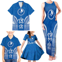 FSM Yap States Family Matching Tank Maxi Dress and Hawaiian Shirt Micronesia Six 9 One Polynesian Tribal Pattern LT9 - Polynesian Pride