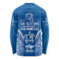 FSM Yap States Long Sleeve Shirt Micronesia Six 9 One Polynesian Tribal Pattern LT9 - Polynesian Pride
