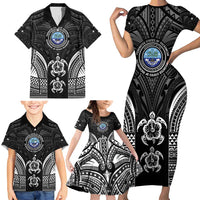 FSM Micronesia Six 9 One Family Matching Short Sleeve Bodycon Dress and Hawaiian Shirt Polynesian Tribal Pattern LT9 - Polynesian Pride