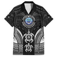 FSM Micronesia Six 9 One Family Matching Short Sleeve Bodycon Dress and Hawaiian Shirt Polynesian Tribal Pattern LT9 Dad's Shirt - Short Sleeve Black - Polynesian Pride