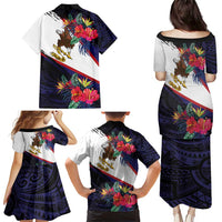 American Samoa Flag Day Since 1900 Family Matching Puletasi and Hawaiian Shirt Samoa Muamua Le Atua Tropical Flowers LT9 - Polynesian Pride