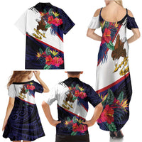 American Samoa Flag Day Since 1900 Family Matching Summer Maxi Dress and Hawaiian Shirt Samoa Muamua Le Atua Tropical Flowers LT9 - Polynesian Pride