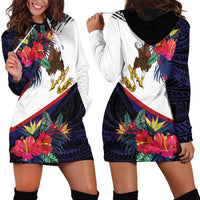 American Samoa Flag Day Since 1900 Hoodie Dress Samoa Muamua Le Atua Tropical Flowers LT9 - Polynesian Pride