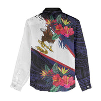 American Samoa Flag Day Since 1900 Women Casual Shirt Samoa Muamua Le Atua Tropical Flowers LT9 - Polynesian Pride