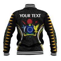(Personalised) Polynesian Pride Manihiki Island Baseball Jacket Cook Islands Tribal Wave Style LT9 - Polynesian Pride
