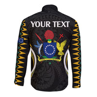 (Personalised) Polynesian Pride Palmerston Island Long Sleeve Button Shirt Cook Islands Tribal Wave Style LT9 - Polynesian Pride