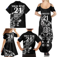New Zealand Rugby Custom Family Matching Summer Maxi Dress and Hawaiian Shirt Opango All Black Fern LT9 - Polynesian Pride