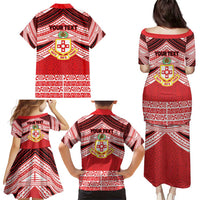 Personalised Kolisi Tonga College Atele Family Matching Puletasi and Hawaiian Shirt Polynesian Ngatu Tribal LT9 - Polynesian Pride