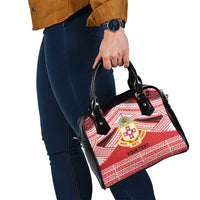 Personalised Kolisi Tonga College Atele Shoulder Handbag Polynesian Ngatu Tribal