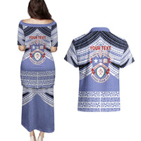 Personalised Tonga Apifoou College Couples Matching Puletasi and Hawaiian Shirt Polynesian Ngatu Tribal LT9 - Polynesian Pride