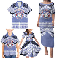 Personalised Tonga Apifoou College Family Matching Puletasi and Hawaiian Shirt Polynesian Ngatu Tribal LT9 - Polynesian Pride