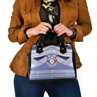 Personalised Tonga Apifoou College Shoulder Handbag Polynesian Ngatu Tribal
