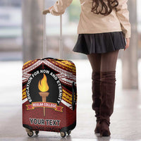 Personalised Tonga Beulah College Luggage Cover Polynesian Ngatu Tribal