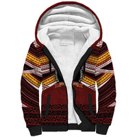 Personalised Tonga Beulah College Sherpa Hoodie Polynesian Ngatu Tribal