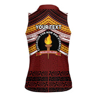 Personalised Tonga Beulah College Women Sleeveless Polo Shirt Polynesian Ngatu Tribal LT9 - Polynesian Pride