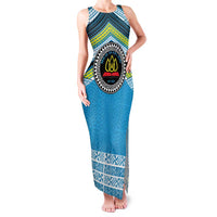 Personalised Tonga Lavengamalie College Family Matching Tank Maxi Dress and Hawaiian Shirt Polynesian Ngatu Tribal