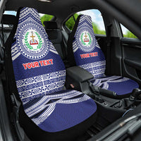 Personalised Tonga Sia'atoutai Theological College Car Seat Cover Polynesian Ngatu Tribal LT9 One Size Blue - Polynesian Pride