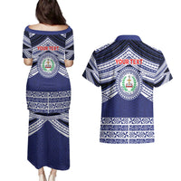 Personalised Tonga Sia'atoutai Theological College Couples Matching Puletasi and Hawaiian Shirt Polynesian Ngatu Tribal LT9 - Polynesian Pride