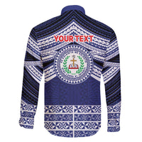 Personalised Tonga Sia'atoutai Theological College Family Matching Off The Shoulder Long Sleeve Dress and Hawaiian Shirt Polynesian Ngatu Tribal