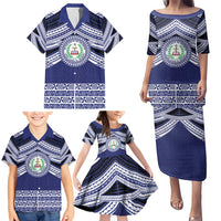 Personalised Tonga Sia'atoutai Theological College Family Matching Puletasi and Hawaiian Shirt Polynesian Ngatu Tribal LT9 - Polynesian Pride
