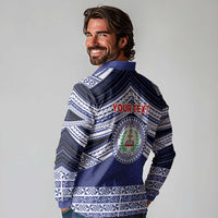 Personalised Tonga Sia'atoutai Theological College Long Sleeve Polo Shirt Polynesian Ngatu Tribal LT9 - Polynesian Pride