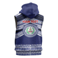 Personalised Tonga Sia'atoutai Theological College Sleeveless Hoodie Polynesian Ngatu Tribal LT9 - Polynesian Pride