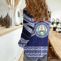Personalised Tonga Sia'atoutai Theological College Women Casual Shirt Polynesian Ngatu Tribal LT9 - Polynesian Pride