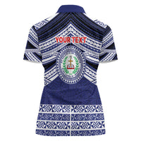 Personalised Tonga Sia'atoutai Theological College Women Polo Shirt Polynesian Ngatu Tribal LT9 - Polynesian Pride