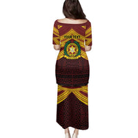 Personalised Tonga Vava'u High School Family Matching Puletasi and Hawaiian Shirt Polynesian Ngatu Tribal LT9 - Polynesian Pride