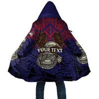 American Samoa Brave Eagle Personalized Cloak National Flag Color - Polynesian Pride