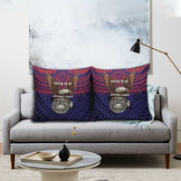 American Samoa Brave Eagle Personalized Pillow Cover National Flag Color - Polynesian Pride