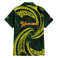 American Samoa Manua Cession Day Personalized Family Matching Short Sleeve Bodycon Dress and Hawaiian Shirt Polynesian Wave Style LT9 - Polynesian Pride
