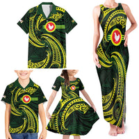 American Samoa Manua Cession Day Personalized Family Matching Tank Maxi Dress and Hawaiian Shirt Polynesian Wave Style LT9 - Polynesian Pride