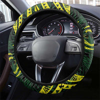 American Samoa Manua Cession Day Steering Wheel Cover Polynesian Wave Style