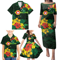 American Samoa Manu'atele Personalized Family Matching Puletasi and Hawaiian Shirt Manua Island Hibiscus Flowers LT9 - Polynesian Pride