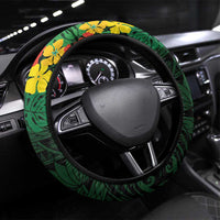 American Samoa Manu'atele Steering Wheel Cover Manua Island Hibiscus Flowers
