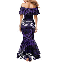 Manua Segaula American Samoa High School Personalized Family Matching Mermaid Dress and Hawaiian Shirt Polynesian Wave Style LT9 - Polynesian Pride