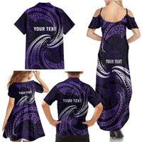 Manua Segaula American Samoa High School Personalized Family Matching Summer Maxi Dress and Hawaiian Shirt Polynesian Wave Style LT9 - Polynesian Pride