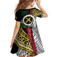 Ni-Van Vanuatu 45th Yumi Yumi Yumi Family Matching Long Sleeve Bodycon Dress and Hawaiian Shirt Vanuatuan Boar Tusk Polynesian Pattern LT9 - Polynesian Pride