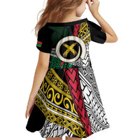 Ni-Van Vanuatu 45th Yumi Yumi Yumi Family Matching Off Shoulder Maxi Dress and Hawaiian Shirt Vanuatuan Boar Tusk Polynesian Pattern LT9 - Polynesian Pride