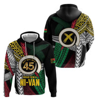 Ni-Van Vanuatu 45th Yumi Yumi Yumi Hoodie Vanuatuan Boar Tusk Polynesian Pattern LT9 - Polynesian Pride