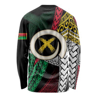 Ni-Van Vanuatu 45th Yumi Yumi Yumi Long Sleeve Shirt Vanuatuan Boar Tusk Polynesian Pattern LT9 - Polynesian Pride