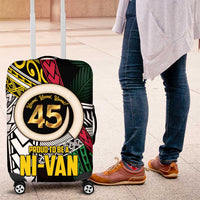 Ni-Van Vanuatu 45th Yumi Yumi Yumi Luggage Cover Vanuatuan Boar Tusk Polynesian Pattern LT9 Black - Polynesian Pride