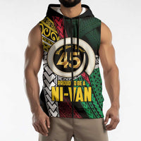 Ni-Van Vanuatu 45th Yumi Yumi Yumi Sleeveless Zip Hoodie Vanuatuan Boar Tusk Polynesian Pattern LT9 - Polynesian Pride