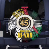 Ni-Van Vanuatu 45th Yumi Yumi Yumi Spare Tire Cover Vanuatuan Boar Tusk Polynesian Pattern LT9 No hole Black - Polynesian Pride