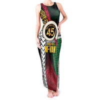 Ni-Van Vanuatu 45th Yumi Yumi Yumi Tank Maxi Dress Vanuatuan Boar Tusk Polynesian Pattern LT9 Women Black - Polynesian Pride