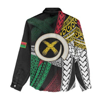 Ni-Van Vanuatu 45th Yumi Yumi Yumi Women Casual Shirt Vanuatuan Boar Tusk Polynesian Pattern LT9 - Polynesian Pride