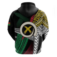 Ni-Van Vanuatu 45th Yumi Yumi Yumi Zip Hoodie Vanuatuan Boar Tusk Polynesian Pattern LT9 - Polynesian Pride