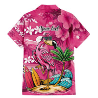 Hawaiian Flamingo Hibiscus Personalised Family Matching Mermaid Dress and Hawaiian Shirt Pink Summer Tropical Flowers LT9 - Polynesian Pride